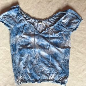 American Eagle medium blue blouse